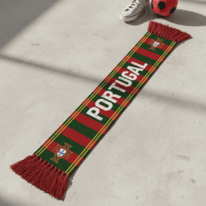 Portugal Scarf Global Soccer Event 2026 Intricate Red Green Geometric Design