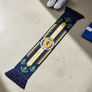 Scotland Scarf Global Soccer Event 2026 With Bold Vertical Red And Yellow Stripes