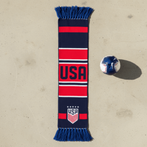 USA Scarf Global Soccer Event 2026 Heritage Style With Soft Navy Tassels