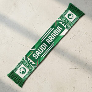Saudi Arabia Scarf Global Soccer Event 2026 With Intricate Abstract Stripe Design
