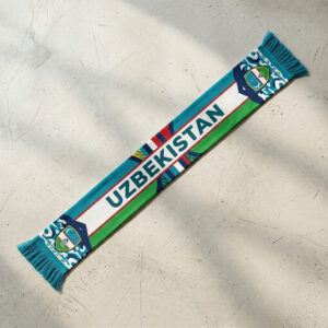 Uzbekistan Scarf Global Soccer Event 2026 Sharp Geometric Lines And Symbolic Art