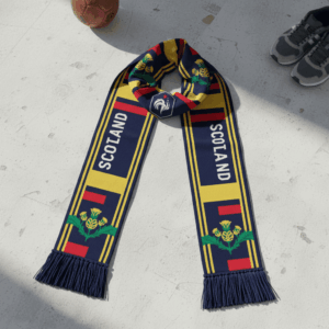 Scotland Scarf Global Soccer Event 2026 With Unique Split Front Graphic Design
