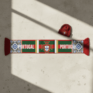 Portugal Scarf Global Soccer Event 2026 Dynamic Striped Graphic Layout