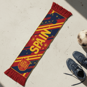 Spain Scarf Global Soccer Event 2026 Bold National Emblem Design