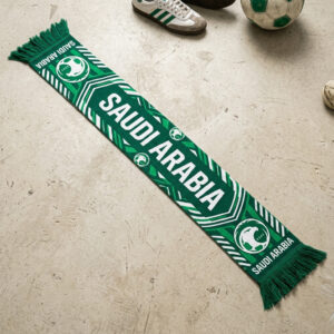 Saudi Arabia Scarf Global Soccer Event 2026 Authentic Team Wordmark Text
