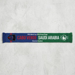 Global Soccer Event 2026 Cabo Verde Vs Saudi Arabia Football Scarf Dual Crests