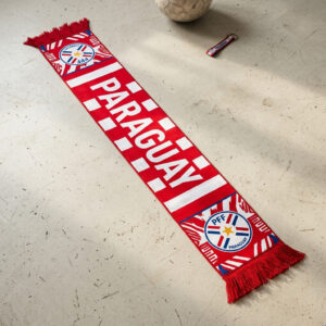 Paraguay Scarf Global Soccer Event 2026 Classic Blue Red Striped Style