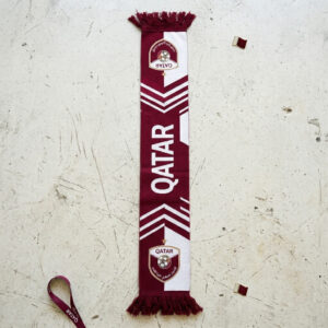 Qatar Scarf Global Soccer Event 2026 Premium Jacquard Knit Style