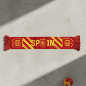 Spain Scarf Global Soccer Event 2026 Classic Red Yellow Knit