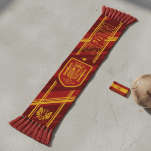 Spain Scarf Global Soccer Event 2026 Vibrant Geometric Stripe Style