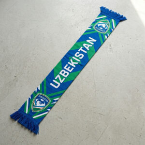 Uzbekistan Scarf Global Soccer Event 2026 Bold Typography And Modern Stripe Style