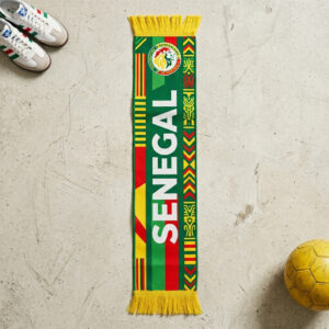 Senegal Scarf Global Soccer Event 2026 Detailed Heritage Emblem Style