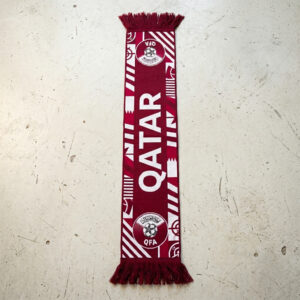 Qatar Scarf Global Soccer Event 2026 Graphic Print And Tassels