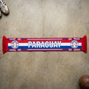 Paraguay Scarf Global Soccer Event 2026 Vibrant Patriotic Stripe Pattern