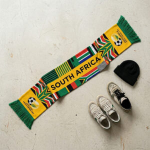 South Africa Scarf Global Soccer Event 2026 Striking Horizontal Stripe Layout
