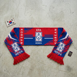 South Korea Scarf Global Soccer Event 2026 Showing Epic Red and Blue Fan Colors