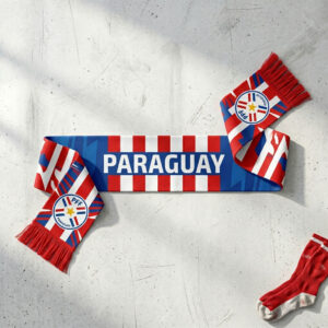 Paraguay Scarf Global Soccer Event 2026 Intricate National Crest Design