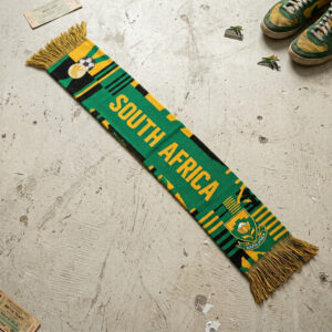 South Africa Scarf Global Soccer Event 2026 Bold Central Typography Knit
