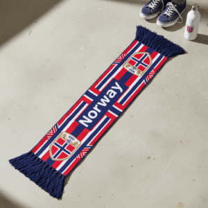 Norway Scarf Global Soccer Event 2026 Symmetric Navy Red Stripes