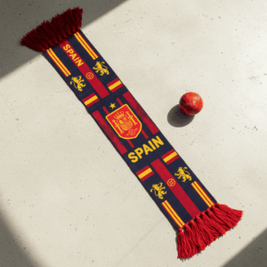 Spain Scarf Global Soccer Event 2026 Premium Red Athletic Knit