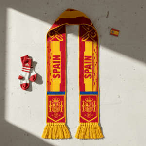 Spain Scarf Global Soccer Event 2026 Detailed Heritage Shield Graphic