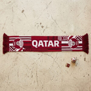 Qatar Scarf Global Soccer Event 2026 Featuring Central Qatar Typography