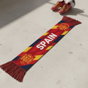 Spain Scarf Global Soccer Event 2026 Regal Shield And Tassel Detail