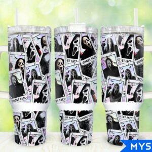 Unisex Ghostface Scream Tumbler Graphic Tumbler for Movie Fans