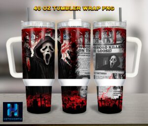 Ghostface Scream Tumbler Graphic Tumbler for Movie Fans