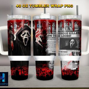 Unisex Ghostface Scream Tumbler Graphic Tumbler for Movie Fans