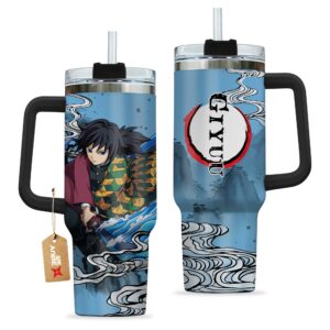 Unisex Giyu Tomioka Kimestu no Yaiba Demon Slayer Anime Graphic Tumbler for Anime Fans