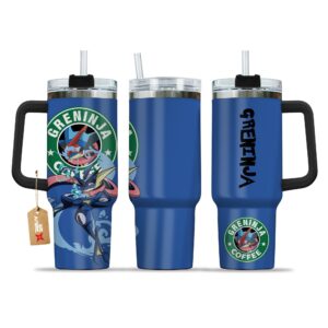Unisex Greninja Coffee Pokemon Anime Graphic Tumbler for Anime Fans