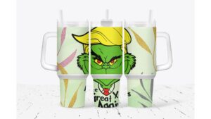 Grinch Trump Tumbler Graphic Tumbler for Movie Fans