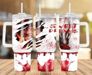 Halloween Freddy Krueger A Nightmare On Elm Street Tumbler Graphic Tumbler for Movie Fans