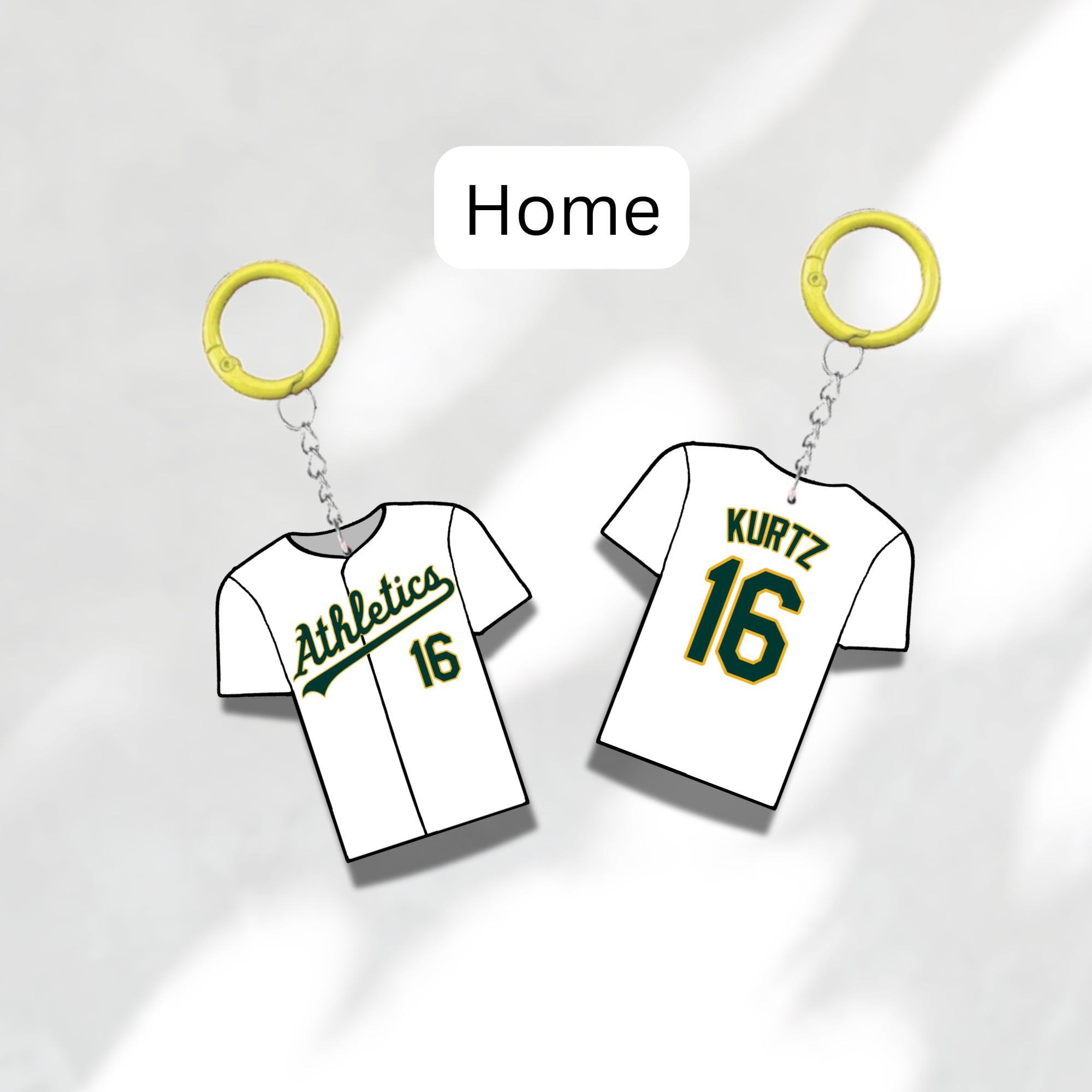 Custom Keychain Oakland Baseball Theme Sports Fan Gift Personalized Name And Number Bag Tag 2 Custom Keychain Oakland Baseball Theme Sports Fan Gift Personalized Name And Number Bag Tag - Image 2