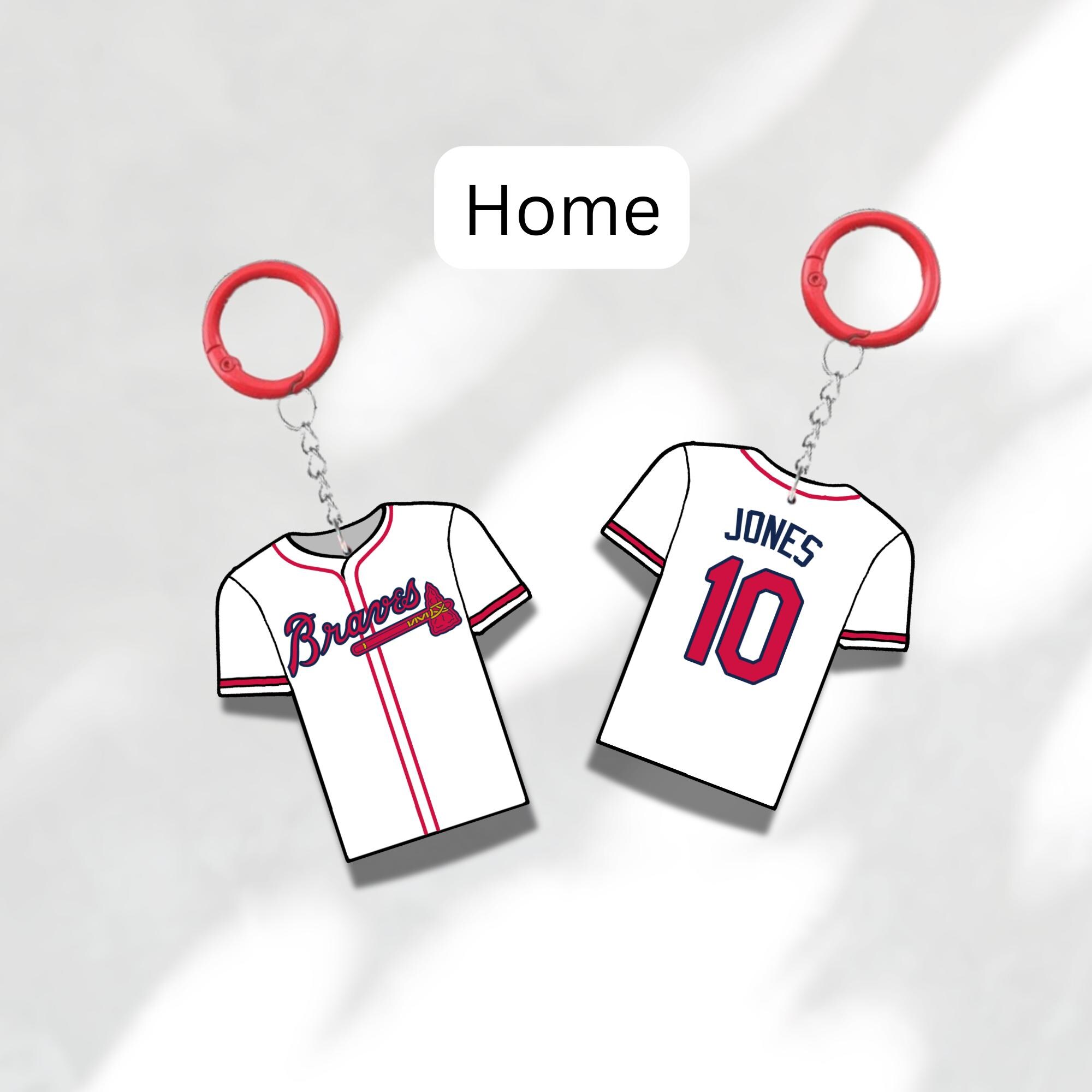 Custom Keychain Atlanta Baseball Theme Sports Fan Gift Personalized Name And Number Bag Tag 2 Custom Keychain Atlanta Baseball Theme Sports Fan Gift Personalized Name And Number Bag Tag - Image 2