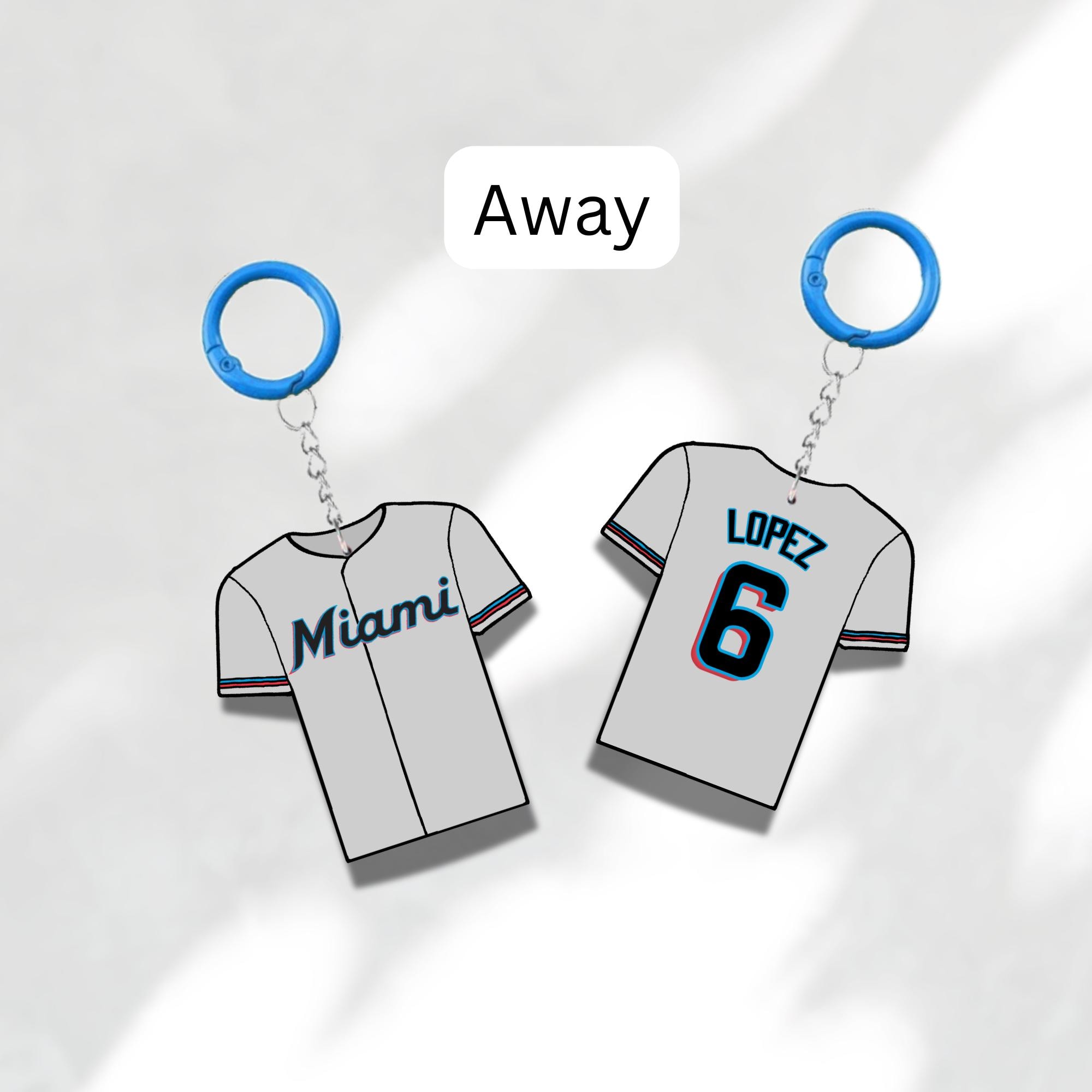 Custom Keychain Miami Baseball Theme Sports Fan Gift Personalized Name And Number Bag Tag 3 Custom Keychain Miami Baseball Theme Sports Fan Gift Personalized Name And Number Bag Tag - Image 3
