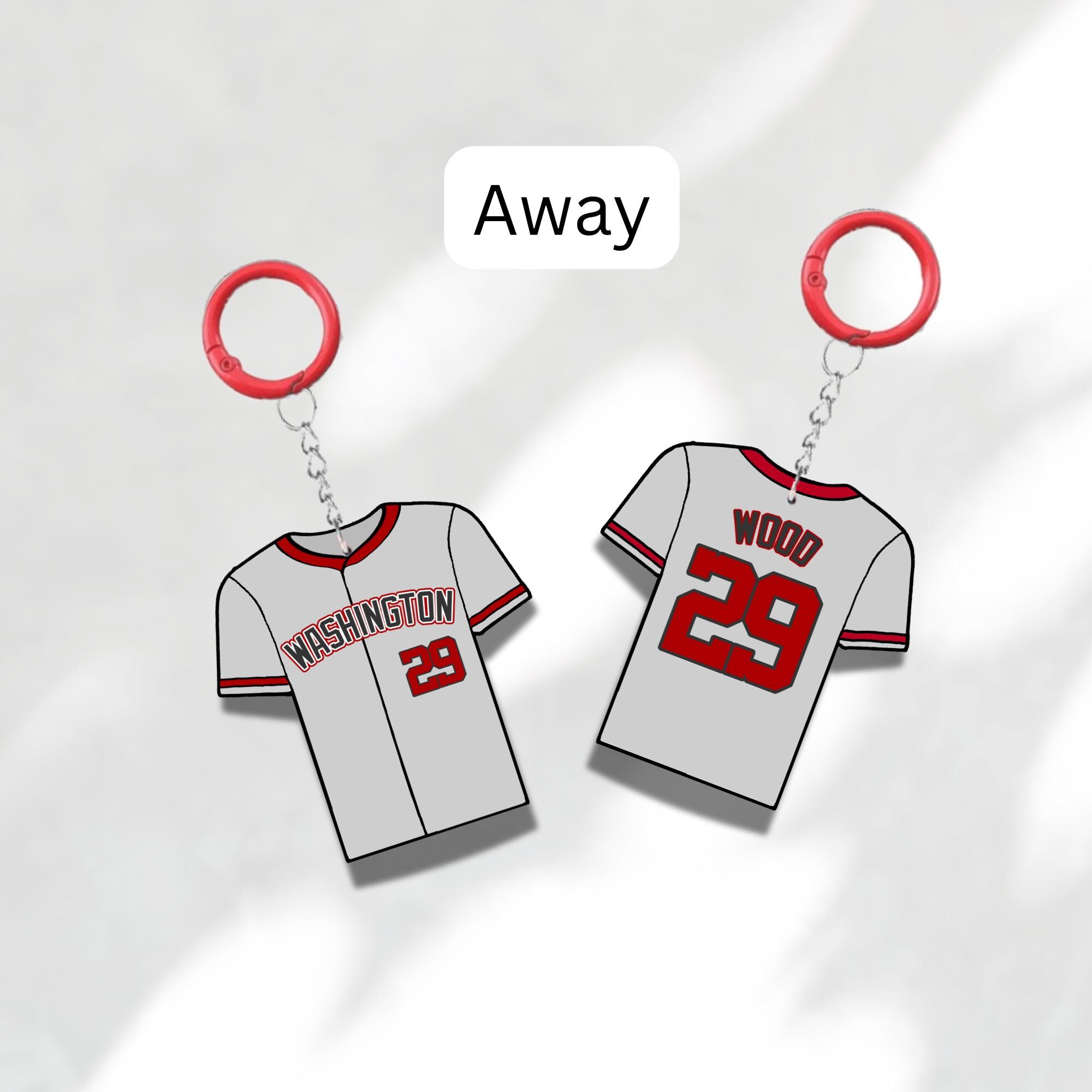 Custom Keychain Washington Baseball Theme Sports Fan Gift Personalized Name And Number Bag Tag 3 Custom Keychain Washington Baseball Theme Sports Fan Gift Personalized Name And Number Bag Tag - Image 3