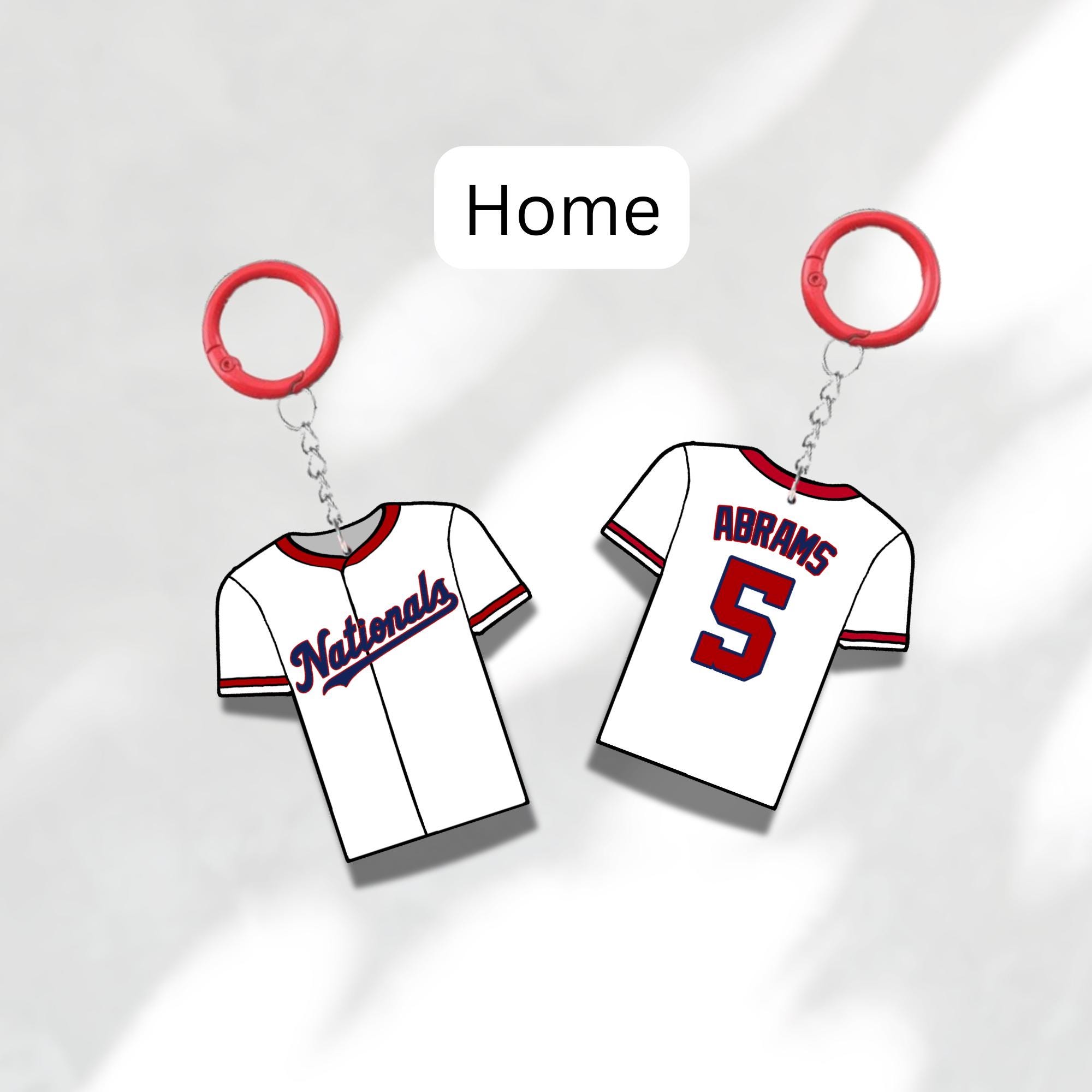 Custom Keychain Washington Baseball Theme Sports Fan Gift Personalized Name And Number Bag Tag 2 Custom Keychain Washington Baseball Theme Sports Fan Gift Personalized Name And Number Bag Tag - Image 2