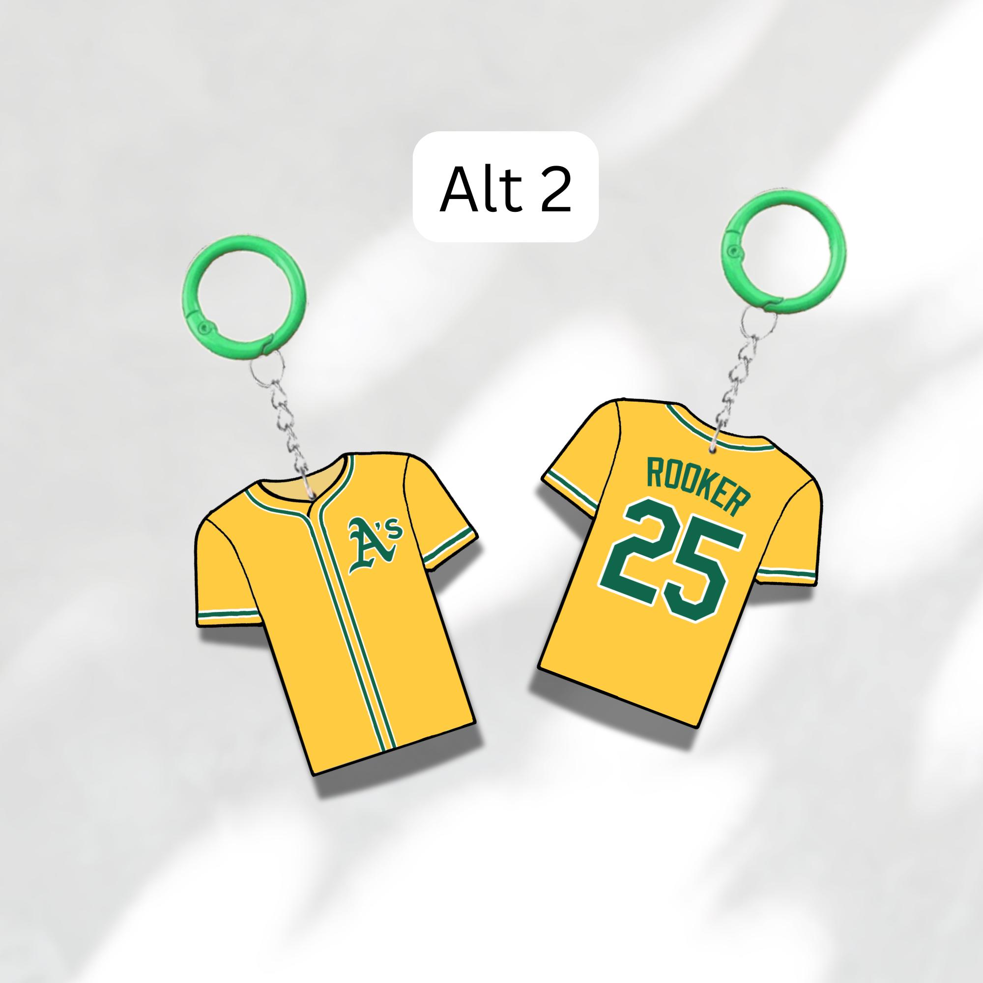 Custom Keychain Oakland Baseball Theme Sports Fan Gift Personalized Name And Number Bag Tag 5 Custom Keychain Oakland Baseball Theme Sports Fan Gift Personalized Name And Number Bag Tag - Image 5