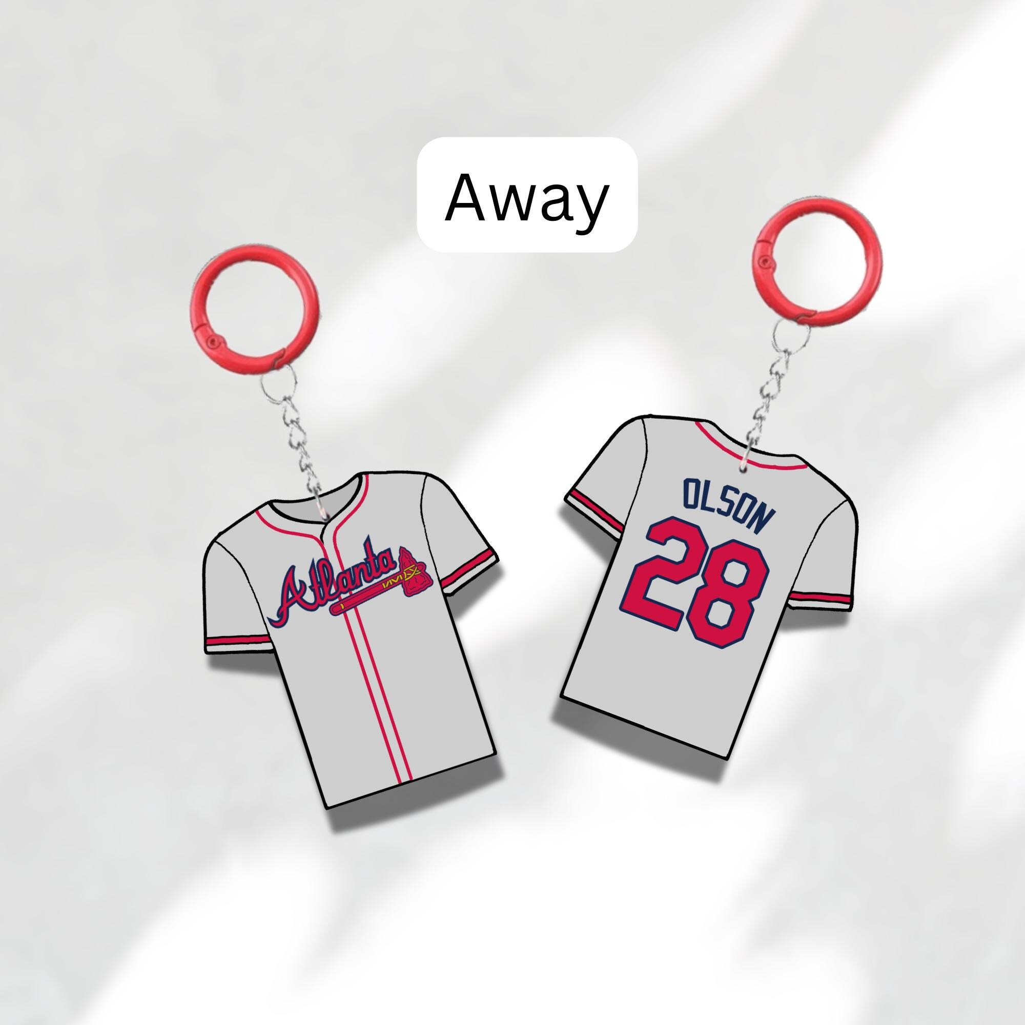 Custom Keychain Atlanta Baseball Theme Sports Fan Gift Personalized Name And Number Bag Tag 3 Custom Keychain Atlanta Baseball Theme Sports Fan Gift Personalized Name And Number Bag Tag - Image 3