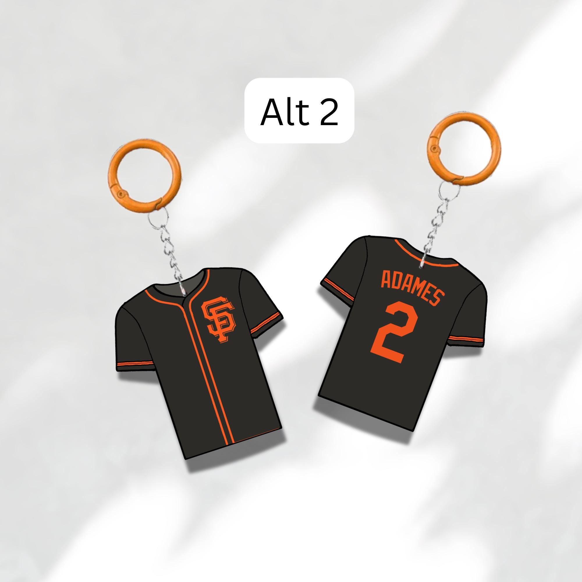 Custom Keychain San Francisco Baseball Theme Sports Fan Gift Personalized Name And Number Bag Tag - Image 5
