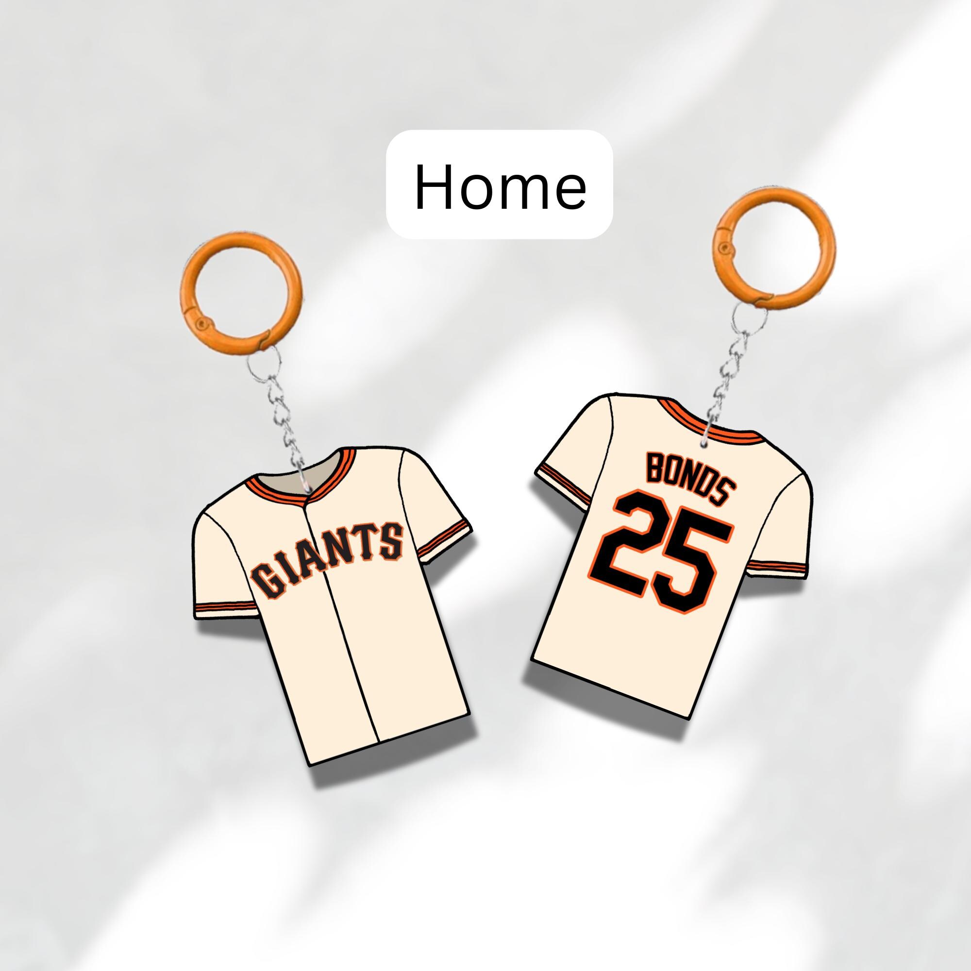 Custom Keychain San Francisco Baseball Theme Sports Fan Gift Personalized Name And Number Bag Tag - Image 2
