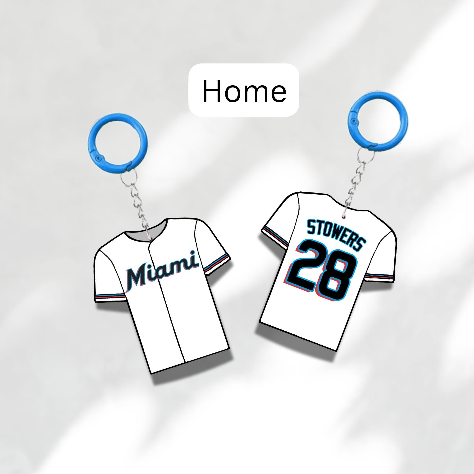 Custom Keychain Miami Baseball Theme Sports Fan Gift Personalized Name And Number Bag Tag 2 Custom Keychain Miami Baseball Theme Sports Fan Gift Personalized Name And Number Bag Tag - Image 2