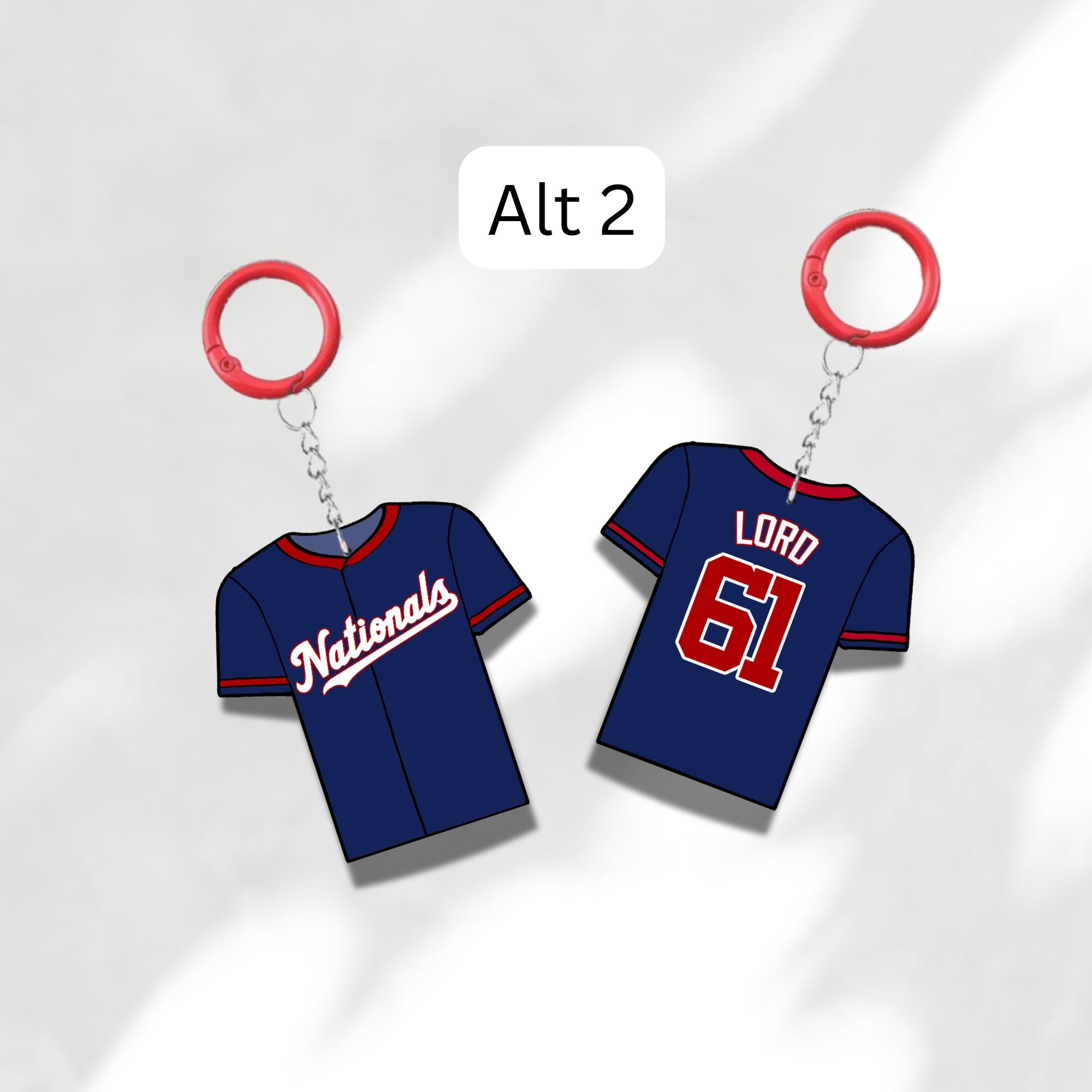 Custom Keychain Washington Baseball Theme Sports Fan Gift Personalized Name And Number Bag Tag 5 Custom Keychain Washington Baseball Theme Sports Fan Gift Personalized Name And Number Bag Tag - Image 5