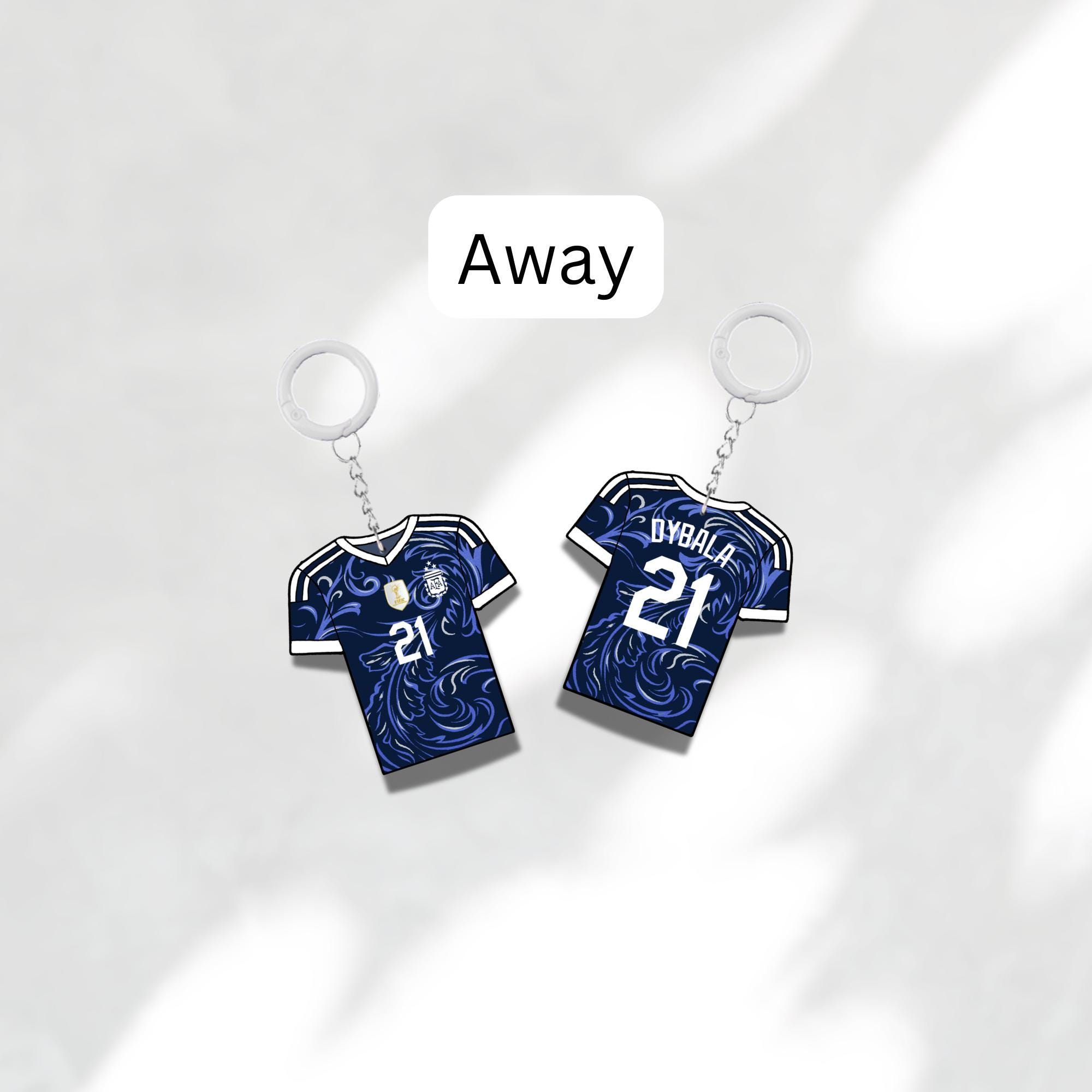 Custom Keychain Argentina Soccer Theme Sports Fan Gift Personalized Name And Number Bag Tag 3 Custom Keychain Argentina Soccer Theme Sports Fan Gift Personalized Name And Number Bag Tag - Image 3