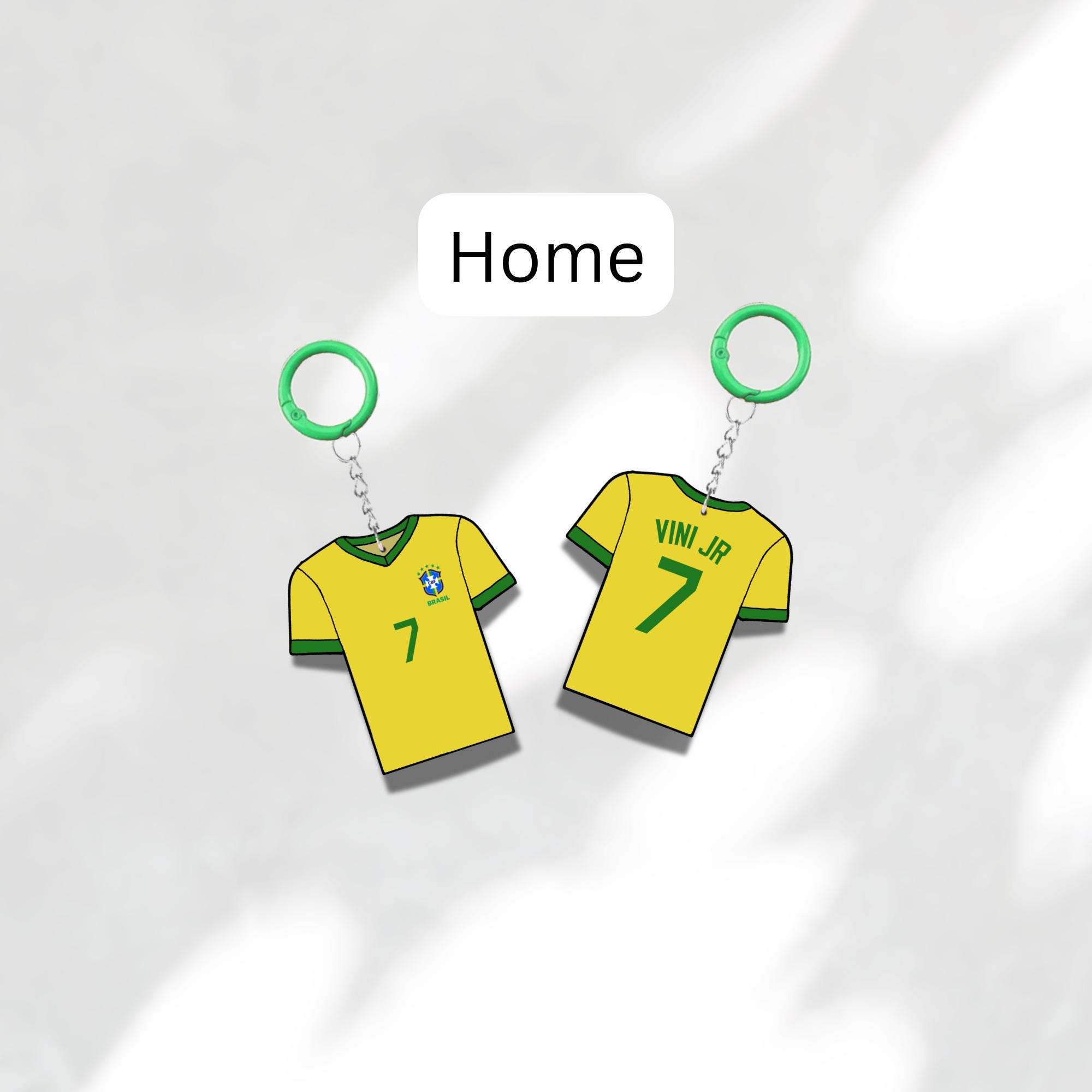 Custom Keychain Brazil Soccer Theme Sports Fan Gift Personalized Name And Number Bag Tag 2 Custom Keychain Brazil Soccer Theme Sports Fan Gift Personalized Name And Number Bag Tag - Image 2