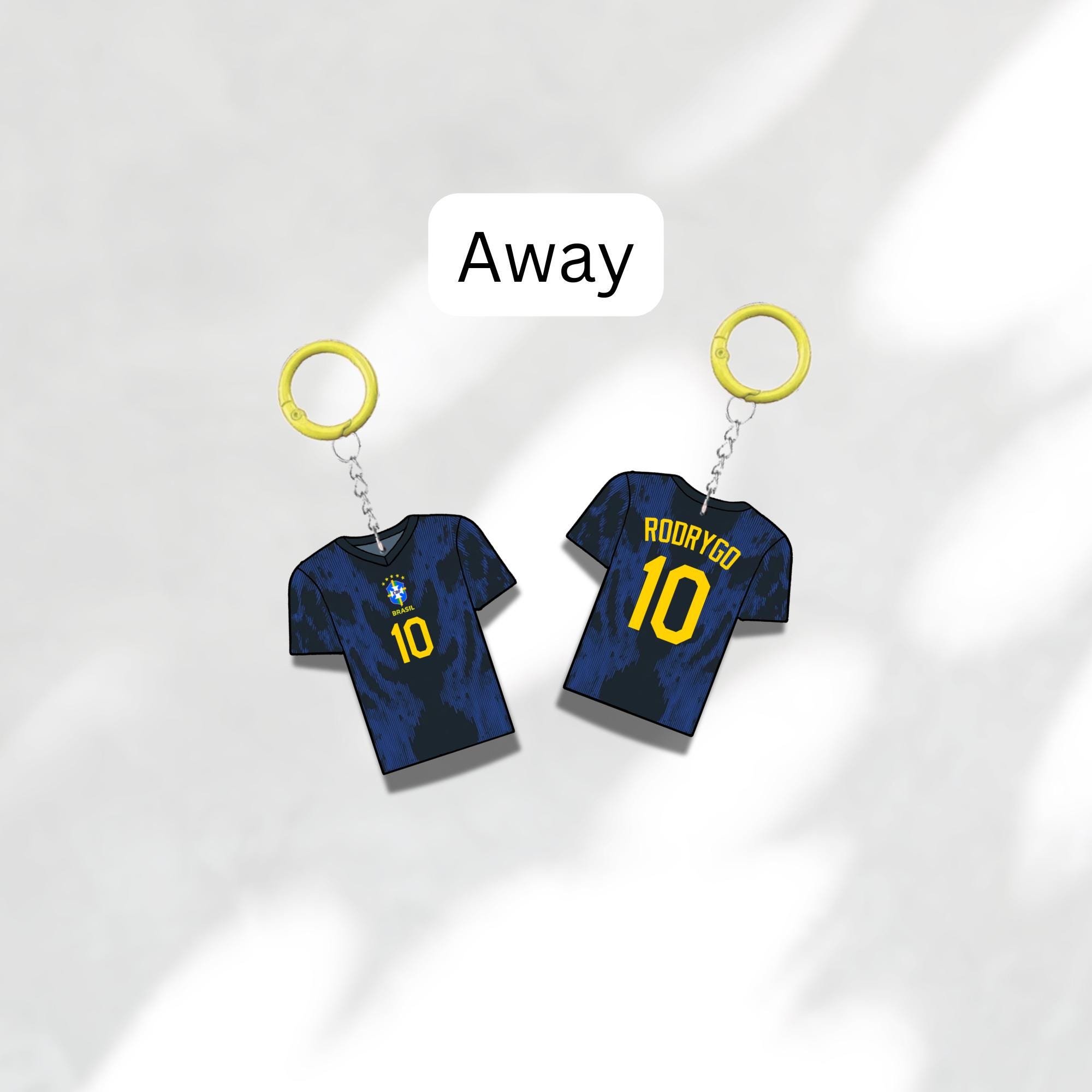 Custom Keychain Brazil Soccer Theme Sports Fan Gift Personalized Name And Number Bag Tag 3 Custom Keychain Brazil Soccer Theme Sports Fan Gift Personalized Name And Number Bag Tag - Image 3