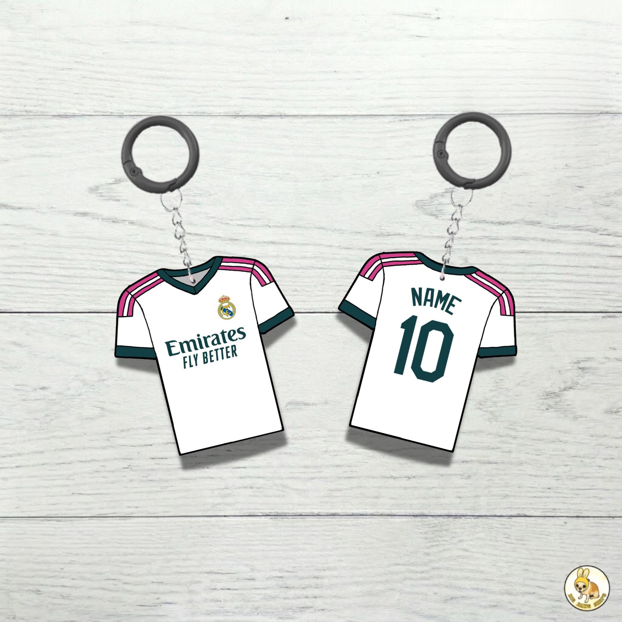 Custom Keychain Real Madrid Soccer Theme Sports Fan Gift Personalized Name And Number Bag Tag 1 Custom Keychain Real Madrid Soccer Theme Sports Fan Gift Personalized Name And Number Bag Tag