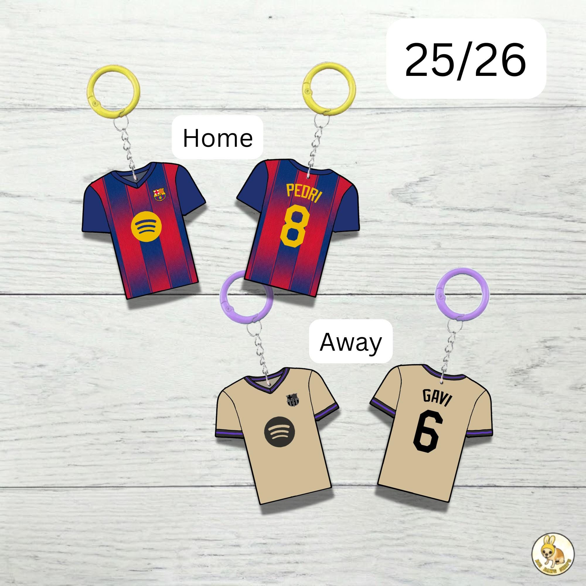Custom Keychain Barcelona Soccer Theme Sports Fan Gift Personalized Name And Number Bag Tag 3 Custom Keychain Barcelona Soccer Theme Sports Fan Gift Personalized Name And Number Bag Tag - Image 3